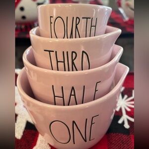 Rae Dunn pink heart cutout measuring cups